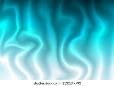 Light BLUE vector template with bent lines. Shining illustration, which consist of blurred lines, circles. Marble style for your business design.