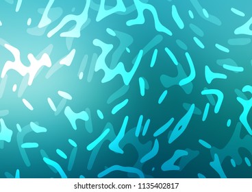 Light BLUE vector template with bent ribbons. A sample with blurred bubble shapes. A new texture for your  ad, booklets, leaflets.