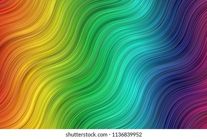 Light BLUE vector template with bent lines. Creative illustration in marble style with gradient. Pattern for your business design.