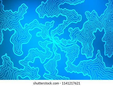 Light BLUE vector template with bent ribbons. Creative geometric illustration in marble style with gradient. Textured wave pattern for backgrounds.