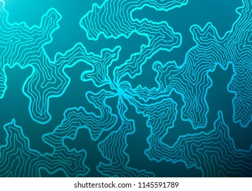 Light BLUE vector template with bent ribbons. Colorful abstract illustration with gradient lines. A completely new template for your business design.