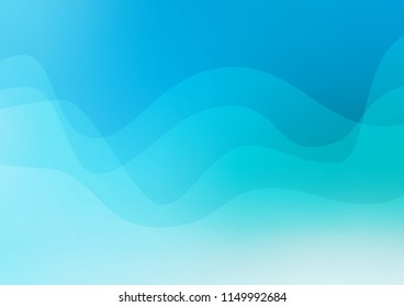 Light BLUE vector template with bent lines. Brand new colored illustration in marble style with gradient. A new texture for your  ad, booklets, leaflets.