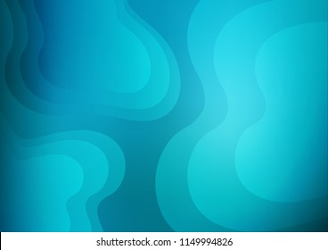 Light BLUE vector template with bent lines. Geometric illustration in marble style with gradient.  The best blurred design for your business.