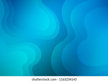 Light BLUE vector template with bent ribbons. Shining crooked illustration in marble style. The elegant pattern for brand book.