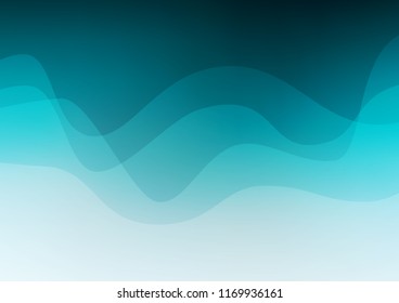 Light BLUE vector template with bent lines. Creative geometric illustration in marble style with gradient. Pattern for your business design.