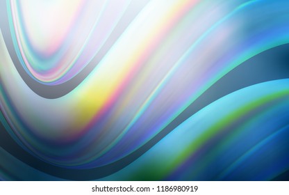 Light BLUE vector template with bent lines. An elegant bright illustration with gradient. A completely new template for your business design.