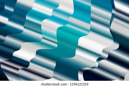 Light BLUE vector template with bent ribbons. A vague circumflex abstract illustration with gradient. Textured wave pattern for backgrounds.