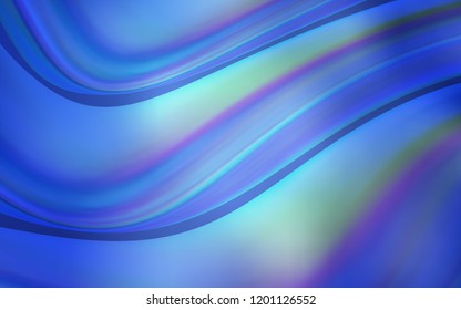 Light BLUE vector template with bent ribbons. Colorful abstract illustration with gradient lines. Textured wave pattern for backgrounds.