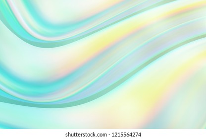 Light BLUE vector template with bent ribbons. Geometric illustration in marble style with gradient.  Brand new design for your ads, poster, banner.