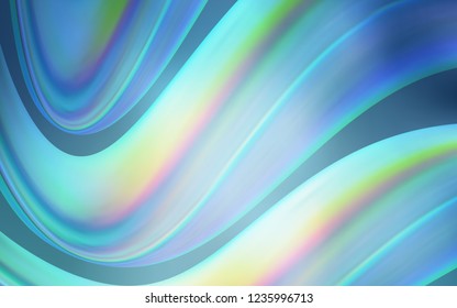 Light BLUE vector template with bent ribbons. Colorful abstract illustration with gradient lines. A completely new memphis design for your business.