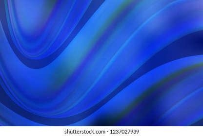 Light BLUE vector template with bent ribbons. Colorful abstract illustration with gradient lines. A completely new template for your business design.