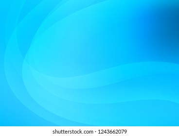 Light BLUE vector template with bent lines. A sample with blurred bubble shapes. Pattern for your business design.