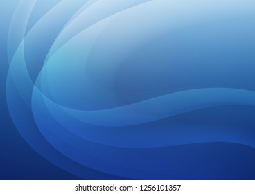 Light BLUE vector template with bent lines. A vague circumflex abstract illustration with gradient. A completely new template for your business design.