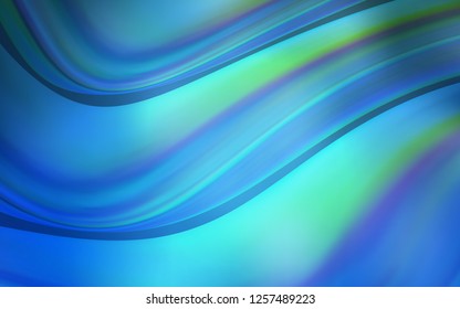 Light BLUE vector template with bent ribbons. A completely new color illustration in marble style. Brand new design for your ads, poster, banner.