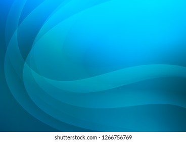 Light BLUE vector template with bent lines. Colorful abstract illustration with gradient lines. New composition for your brand book.