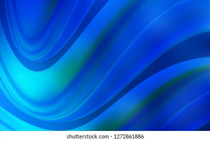 Light BLUE vector template with bent ribbons. A completely new color illustration in marble style. New composition for your brand book.