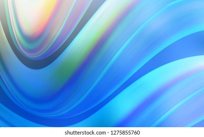 Light BLUE vector template with bent lines. Creative geometric illustration in marble style with gradient. Marble design for your web site.