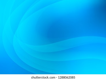 Light BLUE vector template with bent ribbons. Geometric illustration in marble style with gradient.  Pattern for your business design.