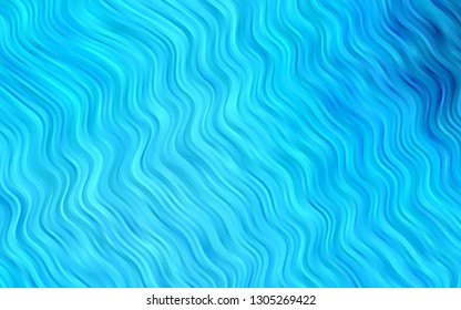 Light BLUE vector template with bent lines. Geometric illustration in marble style with gradient.  A completely new template for your business design.