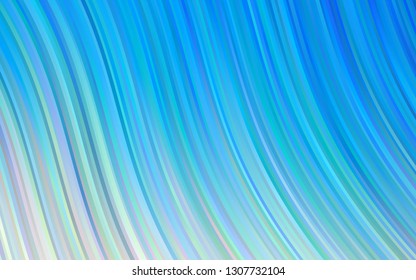 Light BLUE vector template with bent lines. A vague circumflex abstract illustration with gradient. A completely new marble design for your business.