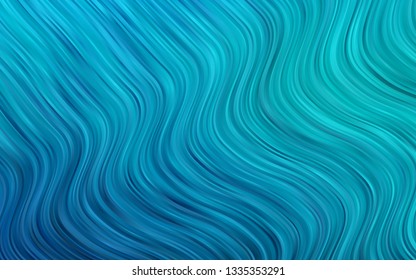 Light BLUE vector template with bent ribbons. A vague circumflex abstract illustration with gradient. A completely new marble design for your business.