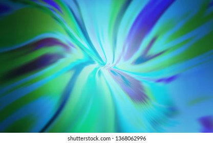 Light BLUE vector template with bent lines. Colorful illustration in abstract style with gradient. Elegant pattern for a brand book.