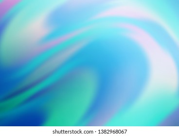 Light BLUE vector template with bent ribbons. Glitter abstract illustration with wry lines. Textured wave pattern for backgrounds.