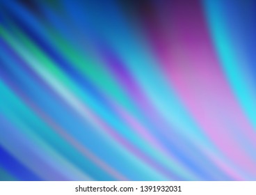 Light BLUE vector template with bent ribbons. An elegant bright illustration with gradient. Pattern for your business design.
