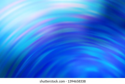 Light BLUE vector template with bent lines. Colorful geometric sample with gradient lines.  Pattern for your business design.