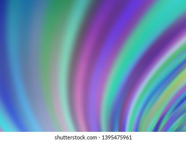 Light BLUE vector template with bent lines. Geometric illustration in marble style with gradient.  The elegant pattern for brand book.