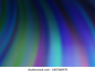 Light BLUE vector template with bent ribbons. A completely new color illustration in marble style. The best blurred design for your business.