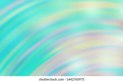 Light BLUE vector template with bent lines. Creative illustration in halftone style with gradient. A completely new design for your business.