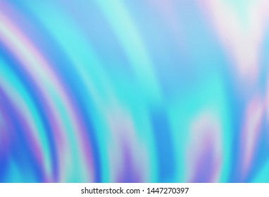 Light BLUE vector template with bent lines. Glitter abstract illustration with wry lines. The template for cell phone backgrounds.