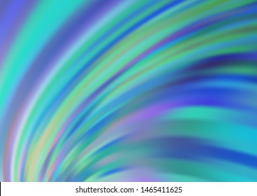 Light BLUE vector template with bent ribbons. Creative geometric illustration in marble style with gradient. A completely new marble design for your business.