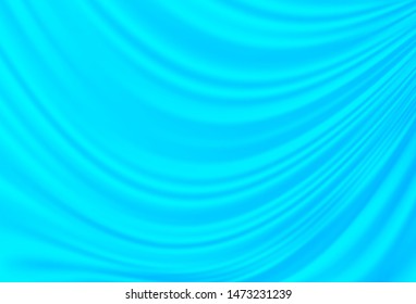 Light BLUE vector template with bent lines. Creative illustration in halftone marble style with gradient. New composition for your brand book.