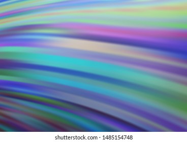 Light BLUE vector template with bent ribbons. A sample with blurred bubble shapes. Marble style for your business design.