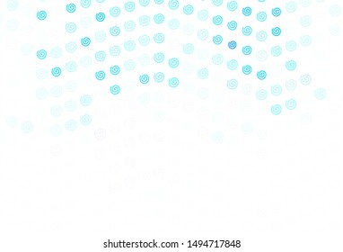 Light BLUE vector template with bent lines. Colorful illustration in simple style with gradient. Template for cell phone screens.