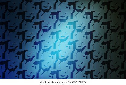 Light BLUE vector template with bent lines. Glitter abstract illustration with wry lines. Colorful wave pattern for your design.