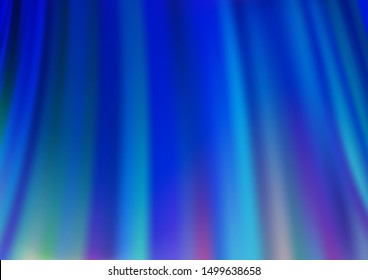 Light BLUE vector template with bent lines. Modern gradient abstract illustration with bandy lines. A completely new marble design for your business.