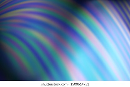 Light BLUE vector template with bent lines. Geometric illustration in abstract style with gradient.  Pattern for your business design.