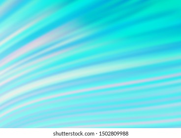 Light BLUE vector template with bent lines. Modern gradient abstract illustration with bandy lines. The elegant pattern for brand book.