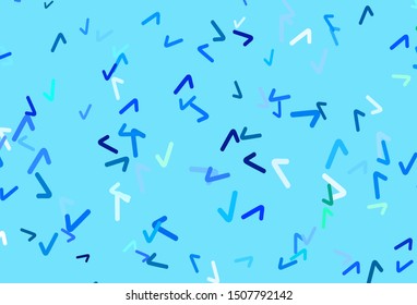 Light BLUE vector template with bent lines. Brand new colorful illustration in simple style. Pattern for your business design.