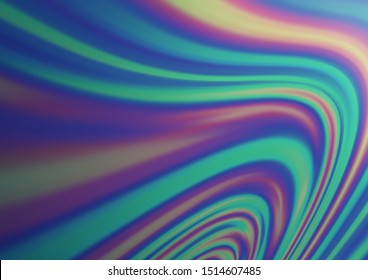 Light BLUE vector template with bent ribbons. Glitter abstract illustration with wry lines. The template for cell phone backgrounds.