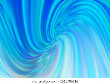 Light BLUE vector template with bent lines. A vague circumflex abstract illustration with gradient. A completely new marble design for your business.
