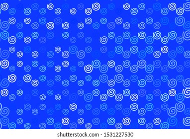 Light BLUE vector template with bent lines. A completely new colorful illustration in simple style. Template for cell phone screens.