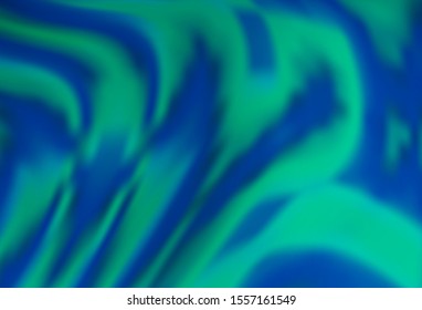 Light BLUE vector template with bent lines. Creative illustration in halftone marble style with gradient. A completely new template for your business design.