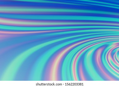 Light BLUE vector template with bent lines. A sample with blurred bubble shapes. New composition for your brand book.