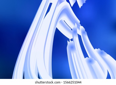 Light BLUE vector template with bent lines. A circumflex abstract illustration with gradient. The best colorful design for your business.