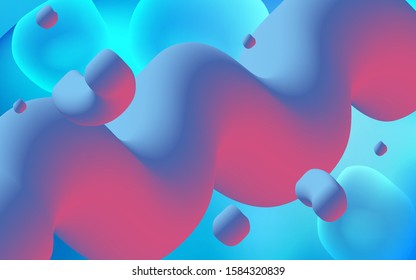 Light BLUE vector template with bent ribbons. An elegant bright illustration with gradient. New composition for your brand book.