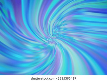 Light BLUE vector template with bent ribbons. A vague circumflex abstract illustration with gradient. The elegant pattern for brand book.